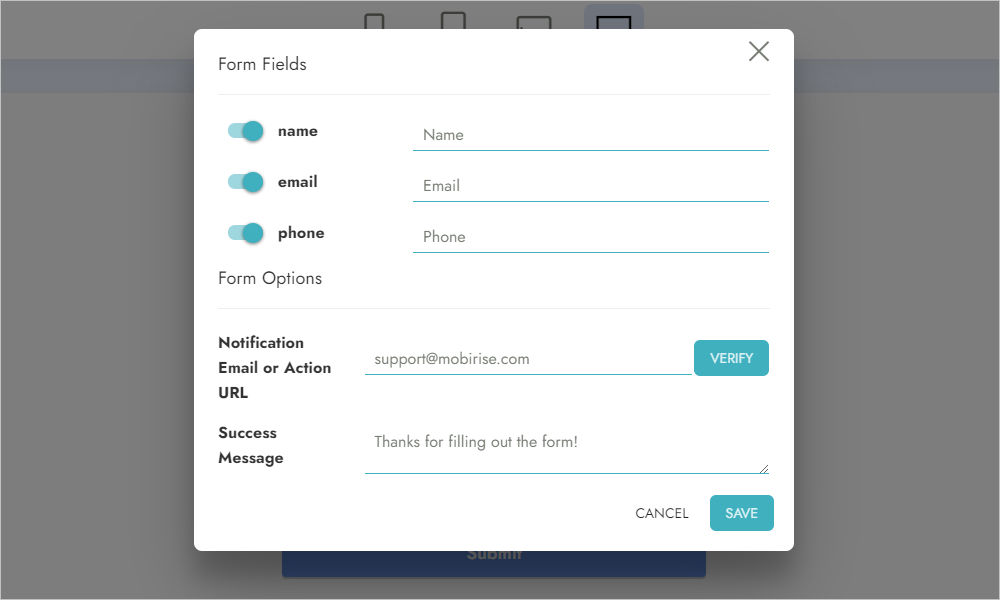 Important note: The free version of the app allows you to send up to 10 forms per day.